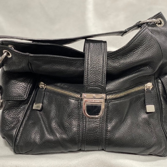 Michael Kors Black Pebbled Leather Bag - Picture 1 of 8